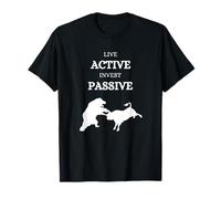 Active Pasive Bull vs Bear Stock Exchange Stock Market ETF Camiseta