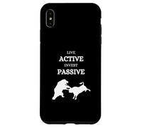 Active Pasive Bull vs Bear Stock Exchange Stock Market ETF Carcasa para iPhone XS MAX