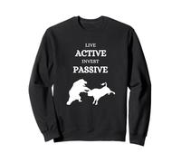 Active Pasive Bull vs Bear Stock Exchange Stock Market ETF Sudadera