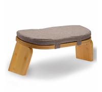 Active Peak Banco de Meditación Plegable 44x18 cm con Cojín Banco de Yoga Ergonómico de Bambú Sostenible para Atención Plena y Alivio de Rodillas