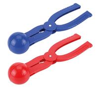 Active Peak Juego de 2 Pinzas para Bolas de Nieve Molde para Bolas de 7 cm Snowball Maker Robusto de Invierno para Niños y Adultos Sin Manos Frías Rojo y Azul (Juego de 2 Pinzas Rojas y Azules)