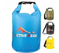 Active Peak® Saco Estanco Impermeable Roll-Top 2L/5L/10L/20L - Ultra-Resistente con Correa, Ideal para Playa, Barco & Paddle + Funda Impermeable para Móvil (Azul, 2 litros)