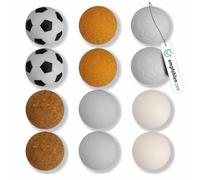 Active Peak Set de 12 Pelotas de Futbolín, Repuesto para Mesas de Futbolín, 35 & 36 mm en Plástico y Corcho, Accesorios para Entrenamiento, Torneo y Juego en Casa o en Bares