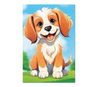ACTIVE PUZZLES - Puzzle Cachorro Curioso 20 x 30 cm 1 Piezas | Niños y Adolescentes | Rompecabezas de Madera de Animales, Cortado a Láser, Sostenible y Ecológico, Acabado Premium (Perrito)