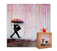 ACTIVE PUZZLES Puzzle de Madera Banksy, con Piezas de Diferentes Diseños 40 x 40 cm 450 Piezas (Lluvia de Color)