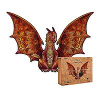 Active Puzzles - Puzzle Dragón de Fuego 30 x 38 cm 210 Piezas | Adultos | Rompecabezas de Madera de Dragones y Dinosaurios, Cortado a Láser, Sostenible y Ecológico, Acabado Premium