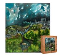 Active Puzzles - Puzzles Adultos de Madera Rompecabezas de Arte Pintores Famosos Multicolor, Cortado a Láser, Sostenible y Ecológico, Acabado Premium (Greco Toledo)