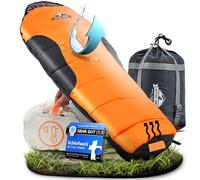 ACTIVE SPARK StarNap Saco de dormir - No más pies fríos gracias a la bolsa térmica - 3 estaciones - Saco de dormir para acampar, bolsa de dormir - Resistente al viento, impermeable y transpirable