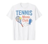 Active Tennis Moms Club Raqueta Raqueta Ball Visor Tumbler Fan Camiseta gráfica económica, Hombre, Blanco, XL