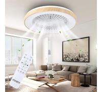 activeallbrite Ventiladores de techo, Motor DC 20W, Velocidad del Viento ajustable con Control Remoto, Adecuado Dormitorio, Habitación infantil.