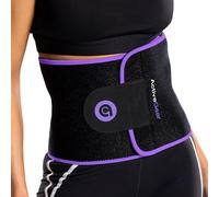 ActiveGear Entrenador de Cintura para Hombre y Mujer, cinturón para el Sudor para un Aspecto tonificado, Borde Reforzado y Doble Cierre de Velcro (Dobladillo púrpura, Grande: 22,8 x 116,8 cm)