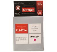 activejet Cartucho de Tinta ACC-571MNX (Repuesto para Canon CLI-571M XL; Supreme; 12 ml; Magenta)