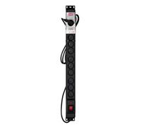 Activejet combo regleta de 12 tomas de corriente 1,5m negro