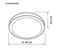 Activejet Lámpara de Techo AJE-Rimini Blanco Negro 12 W