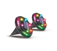 Activejet Lámpara Solar AJE-LARIX DP Negro RGB 11 x 14,5 x 11 cm (2 Unidades)