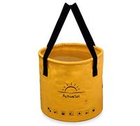 ACTIVESOL Cubo plegable plegable | robusto, plegable, ahorra espacio para llevar, jardín, exterior, pesca y camping | Cuenco de enjuague (amarillo, 10 L)