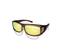 ActiveSol Gafas de sol superpuestas UV400 para hombres | polarizadas | Gafas polarizadas Fit-over para personas que llevan gafas | marrón