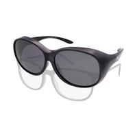 ActiveSol Gafas superpuestas MEGA para señora, Gafas de sol polarizadas para poner encima de las gafas, UV400, Para coche y bicicleta, (negro)