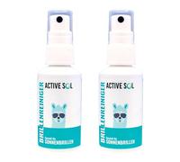 ActiveSol Limpiador de gafas especial para gafas de sol, 2 botes de 50 ml de pulverización, brillo sin rayas, fragancia neutra, spray limpiador de gafas, fabricado en Alemania