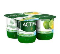 ACTIVIA PROBIOTICOS 0% GRASAS 0% AZUCARES (PACK 4 Und.) DANONE REFRIGERADO 4x120Gg. (LIMA LIMON)