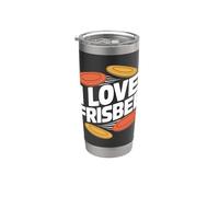 Actividad al aire libre divertida I Love Frisbee Vaso térmico de acero inoxidable de doble pared