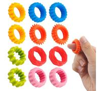 Actividad Sensorial Fidget Toys Anti Stress, 12 anillos Fidget de silicona, ideales para calmar el TDAH, mejorar la concentración, juguetes antiestrés coloridos para niños