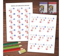 Actividades de Práctica Matemática, Incluyendo Suma y Resta, Ideales para Educación en Casa y Uso en el Aula, para Jardín de Infantes, Preparatorio y Niveles Escolares
