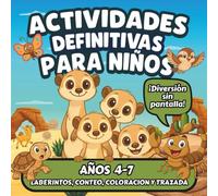Actividades Definitivas para Niños: Animales del desierto para colorear, laberintos, trazar, contar, cuadrículas del alfabeto y completar rompecabezas con imágenes