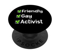 Activista Gay Amistoso LGBTQ Derechos Gay Igualdad Activismo PopSockets PopGrip Adhesivo