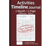 Activities Timeline Journal - 120 Month - A4 - English: A4 Size, 1 Page Per Month Layout for Time Management & Productivity - Brown Edition (Monthly 1 Page Planner Series)