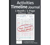 Activities Timeline Journal - 120 Month - A4 - English: A4 Size, 1 Page Per Month Layout for Time Management & Productivity - Grey Edition (Monthly 1 Page Planner Series)