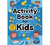 Activity Book - Blasting Blue: 50 Single Sided Page Activity Book-Mazes, Word Search, Alphabet, Counting, Matching Games, Positive Affirmation ... Drawing, Spelling (Activity Books for Kids)
