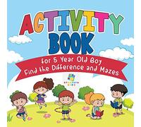 Activity Book for 5 Year Old Boy Find the Difference and Mazes