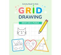 Activity Book for Kids - Grid Drawing - Draw Like a Puzzle