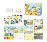 Activity Book - Silent Sensory Educational Learning Toy, Interactive for, plegable Washable Travel Toy for Car, Airplane, Stroller, Home & Kindergarten Early Learning Skills