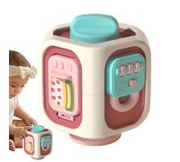 Activity Cube, Sensory Toy, Baby Learning Cube, Durable ABS Material, Fine Motor Skill Builder, For Toddler Educational Play Indoor and Outdoor, Blue, Pink
