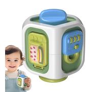 Activity Cube, Sensory Toy, Baby Learning Cube, Durable ABS Material, Fine Motor Skill Builder, For Toddler Educational Play Indoor and Outdoor, Blue, Pink