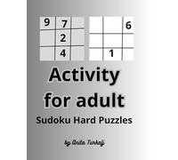 Activity for Adult: Sudoku hard puzzles