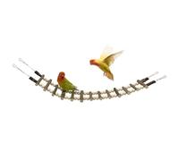 Activity Ladder - Hanging Bird Swing, Hardwood Climbing Toy, Sturdy Rope with Hooks, Aviary Cage Play Accessory Cockatoo Macaw Finch Lovebird Hamster Ferret, Engaging Fun Exercise for Birds Pet