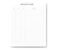 Activity Log Book: Undated Daily Tracker for Task, Events, Projects & Time Management, 8.5” X 11” Logbook