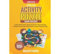 Activity Puzzle Book For Kids Ages 8-12