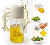 ActivoTex Dispensador de Aceite y Spray para Cocina 2 en 1 - Aceitera de Cristal de 470 ml - Pulverizador de Niebla Fina, ideal para freidora de aire, ensaladas y barbacoa