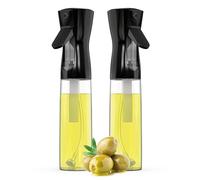 ActivoTex Pulverizador Aceite. Spray Aceite Cocina 300 ml Dispensador de Aceite Spray en Botella Dosificador de Aceite Oliva Vaporizador de Aceite y Vinagre para Cocinar (2 Black, Negro)
