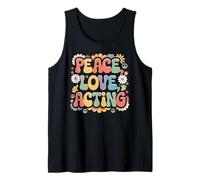 Actor 60s 70s Hippie Retro Paz Amor Actuación Camiseta sin Mangas