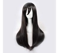 Actores de MekakuCity Tateyama Ayano Cosplay pelucas para mujeres cabello falso femenino 70 cm peluca de pelo sintético recto largo marrón oscuro