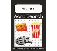 Actors Word Search Puzzle Book: Fun, Easy to Read Print About Actors | 6x9 Inches | 50+ Puzzles... Gift for Vacation, Holidays, Birthdays and Free Time