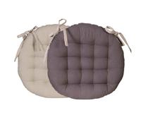 Actout Ciel - Cojín para Silla Redonda, Bicolor D. 40 cm, Gris y Antracita