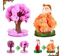 ACTOYS Árbol de Navidad Mágico, 2 Arbol Magic Growing Christmas Tree, Arbol Magico Sakura de Navidad, Navidad Magico Papel, DIY Árbol de Navidad de Cristal (D)
