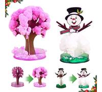 ACTOYS Árbol de Navidad Mágico, 2 Arbol Magic Growing Christmas Tree, Arbol Magico Sakura de Navidad, Navidad Magico Papel, DIY Árbol de Navidad de Cristal (H)