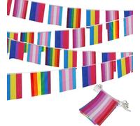 ACTOYS Bandera Arcoiris 10M Bandera LGBT Flag, Orgullo Gay Colores Vivos, Bandera Gay Resistentes la Intemperie para Desfiles del Día del Orgullo, Jardines, Exterior, Decoraciones de Fiestas